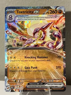 Toxtricity ex 100/182 Double Rare Pokemon TCG SV04: Paradox Rift NM - Image 1