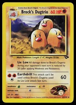 Pokemon Card - Brock's Dugtrio Gym Challenge 22/132 Rare - Image 1