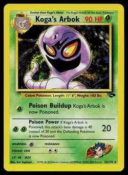 Pokemon Card - Koga's Arbok Gym Challenge 25/132 Rare - Image 1