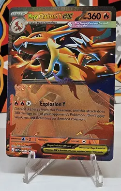 Pokemon Mega Charizard Y ex 030 Mega Evolution Holo Black Star Promo Near Mint - Image 1