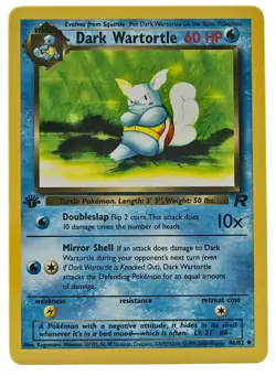 Dark Wartortle 46/82 Uncommon Non Holo 1st Edition Team Rocket NM+ eBay Tracking - Image 1