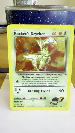 Pokemon TCG Rocket's Scyther [LP] Gym Heroes Vintage Holo Rare - Image 2