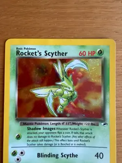 Pokemon TCG Rocket's Scyther [LP] Gym Heroes Vintage Holo Rare - Image 4