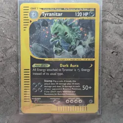 Pokemon Tyranitar 029/165 Expedition Base Set Holo Rare Stage 2 120 HP Stamp - Image 1