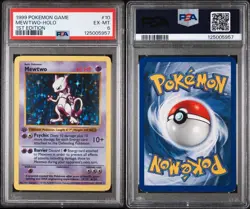 Pokemon Base Set 1st Edition Mewtwo Holo 10/102 PSA 6 - Image 2