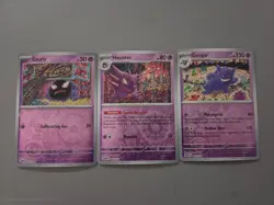 Pokemon 151 Gastly Haunter Gengar Set Reverse Holo Trio NM - Image 1