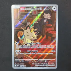 Pokemon Team Rocket's Meowth 203/182 Sv10: Destined Rivals Illustration Rare Ho… - Image 1
