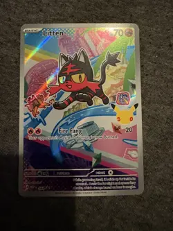 Litten My First Partner Illustration Collection Pokemon 30th - Image 1