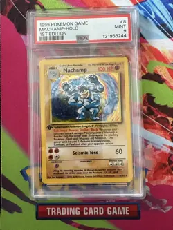 PSA 9 MINT Machamp Holo Rare 1st Edition #8 1999 Pokemon Base Set English WOTC - Image 1
