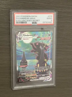 Pokemon Umbreon VMAX Alternate Art Secret Rare Evolving Skies 215/203 PSA 2 - Image 2