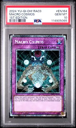 2024 YU-GI-OH! RA03-QUARTER CENTURY BONANZA 1ST ED #EN164 MACRO COSMOS PSA 10 - Image 1