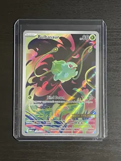 Pokemon Bulbasaur 133/132 Mega Evolution Stamped Promo Illustration Rare Card NM - Image 1