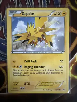 Pokemon TCG Zapdos 23/108 Rare Regular Finish - Image 1