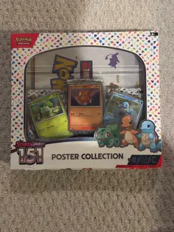 Pokemon TCG Scarlet & Violet - 151 Poster Collection Box - 3 Packs *Dented Box* 820650853166 - Image 1