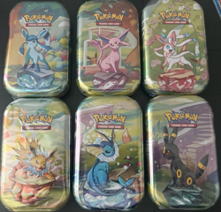 Pokemon TCG Scarlet & Violet Prismatic Evolutions Sealed Mini Tin -- Lot Of 6 - Image 1