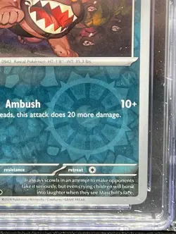CGC 10 Pokemon Paldean Fates 042/091 Maschiff Reverse Holo Costco Error Pattern - Image 2