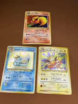 Pokemon Eeveelutions Lot - Holo Jolteon Vaporeon Flareon Japanese Damaged - Image 1
