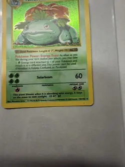 SHADOWLESS Pokemon Venusaur Base Set 15/102 Holo Rare - Image 4