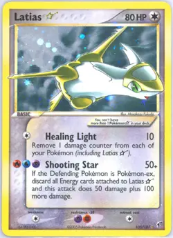 2005 Pokemon Latias #105 Holo Gold Star w/ Swirl PSA 2 - Image 3