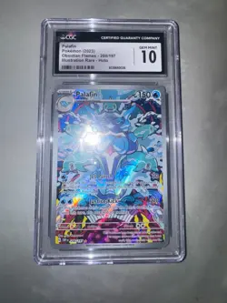 CGC 10 Gem Mint Palafin 200/197 Illustration Rare Pokemon SV03: Obsidian Flames - Image 3