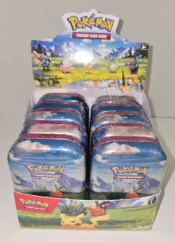 Pokemon TCG Ascended Heroes MINI TIN DISPLAY BOX Factory Sealed 10x Tins - Image 1
