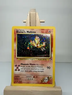 Pokemon Blaine's Moltres 11/132 Gym Heroes Holo Rare 90 HP Basic English - Image 1