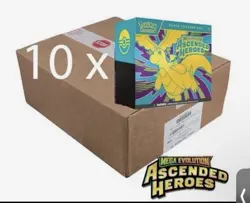 Pokemon-Ascended Heroes -10 ETB- Elite Trainer Box Sealed Case - IN HAND USA - Image 1