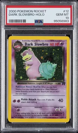 2000 POKEMON ROCKET #12 DARK SLOWBRO-HOLO PSA 10 - Image 1