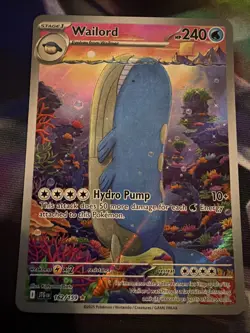 Pokemon Wailord Illustration Rare Holo SV09 162/159 240HP Hydro Pump - Image 1