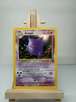 Pokemon Gengar 5/62 Fossil Holo Rare 80 HP Stage 2 English Keiji Kinebuchi - Image 1