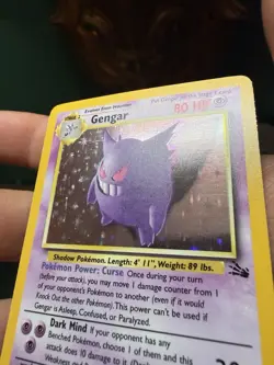 Pokemon Gengar 5/62 Fossil Holo Rare 80 HP Stage 2 English Keiji Kinebuchi - Image 3