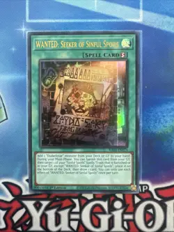 YuGiOh Wanted Seeker Of Sinful Spoils RA03-EN074 1st Ed Ultra Rare Konami - Image 1