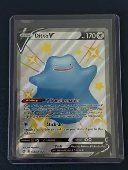 Pokemon TCG Ditto v Shining Fates Holo Card SV118/SV122 - Image 1