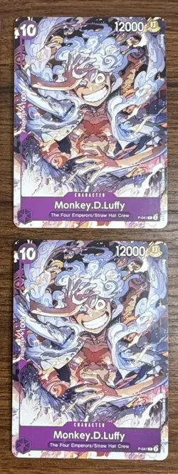 One Piece Monkey D Luffy P-041 Gear 5 One Piece Promo Card Eng (X2) - Image 1