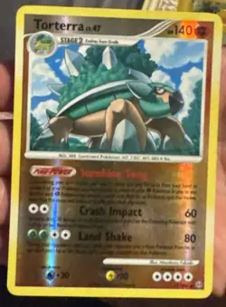 Pokemon 2008 Stormfront Torterra LV. 47 Reverse Holo Rare Card #11/100 - Image 1