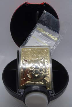 Pokemon Jigglypuff 23K Gold Plated Trading Card with Sealed COA 1999 Burger King - Image 1