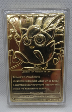 Pokemon Jigglypuff 23K Gold Plated Trading Card with Sealed COA 1999 Burger King - Image 3