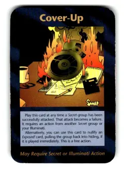 Cover-Up Card Limited INWO Illuminati New World Order Game LP - Image 1