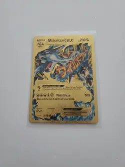 M Charizard EX Gold Metal Pokemon Card Fan Art/Collectible - Image 2