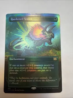MTG English Hardened Scales (Borderless) NM Foil Double Masters 2022 - Image 1