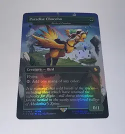 Magic MtG: *Borderless Foil* Paradise Chocobo (Final Fantasy / FIN), NM - Image 1