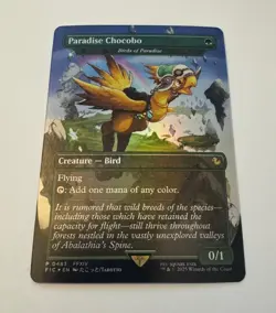 Magic MtG: *Borderless Foil* Paradise Chocobo (Final Fantasy / FIN), NM - Image 2
