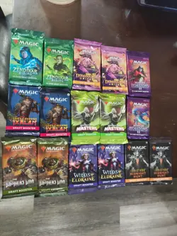 🔥 MTG 16-Pack Sealed Haul: 2x MH2, Commander Masters, WOE and more 🔥 Lot #2 - Image 1