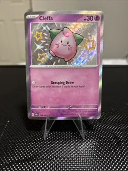 Cleffa 150/091 - Scarlet & Violet Paldean Fates Holo Shiny Rare Pokemon TCG - NM - Image 1