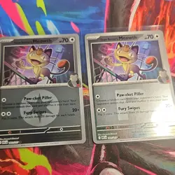 Pokemon Team Rocket Meowth Paw-cket Pilfer Fury Swipes Card Lot 2 English - Image 1