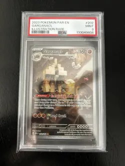 Pokemon TCG Garganacl Illustration Rare Holo 202/182 SV04 Paradox Rift PSA 9 - Image 1