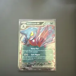 Pokemon TCG Toxicroak ex Scarlet & Violet Base Set 131/198 Holo Double Rare - Image 1