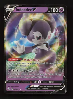 Indeedee V 039/072 Holo Rare V Shining Fates Pokemon Near Mint - Image 1