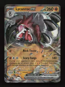 Lycanroc ex 117/193 Double Rare Paldea Evolved Pokemon Near Mint - Image 1
