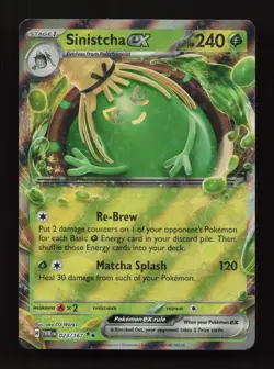 Sinistcha ex 023/167 Double Rare Twilight Masquerade Pokemon Near Mint - Image 1